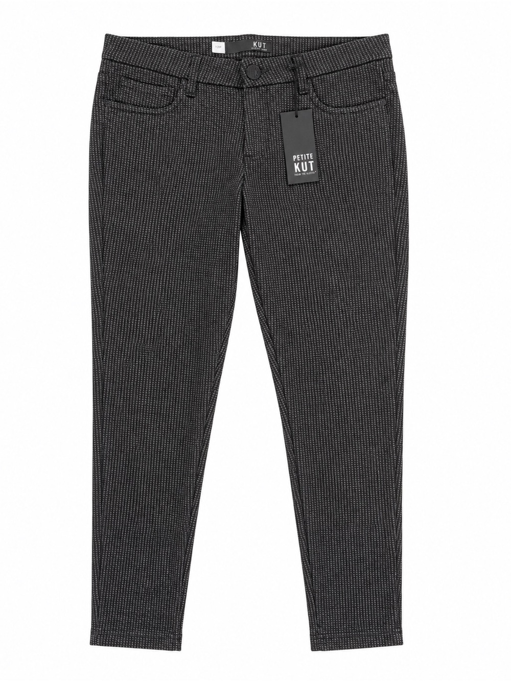 PETITE KUT Black Pinstripe Skinny Pants ankle, 12P,